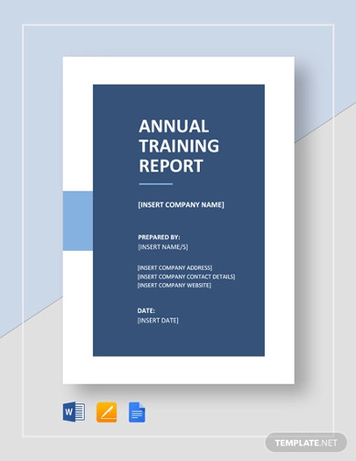annual training report template