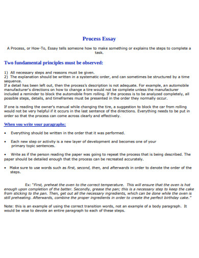 process essay format