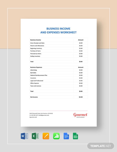 representative payee income and expenses worksheet