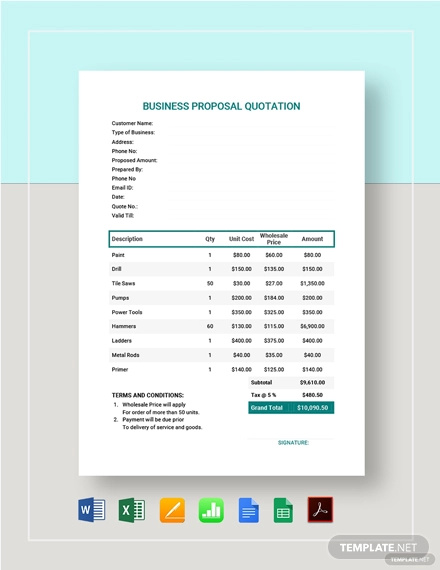 Business Proposal Quotation Template1