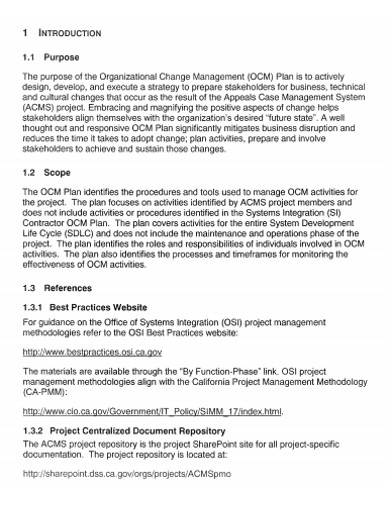 change management plan in pdf