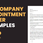 Company Appointment Letter Examples