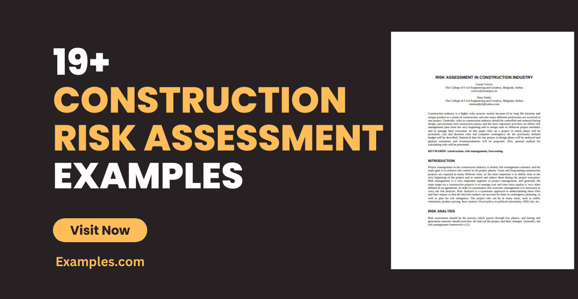 Construction Risk Assessment Exampless
