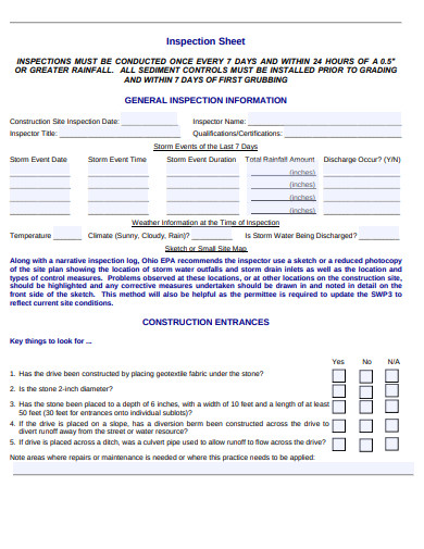 construction site inspection checklist in pdf