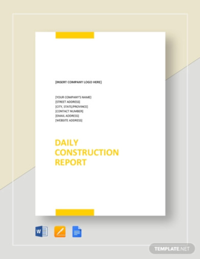 Daily Construction Report Template