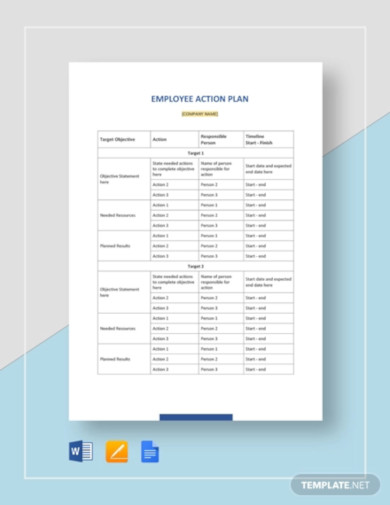 employee action plan template