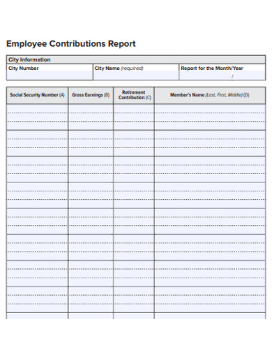 employee contributions report