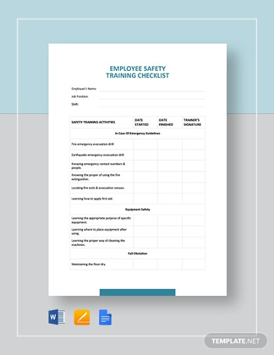 Training Checklist Examples - 23+ Templates in PDF, Google Docs, Word ...