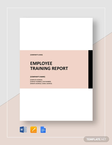 employee training report template