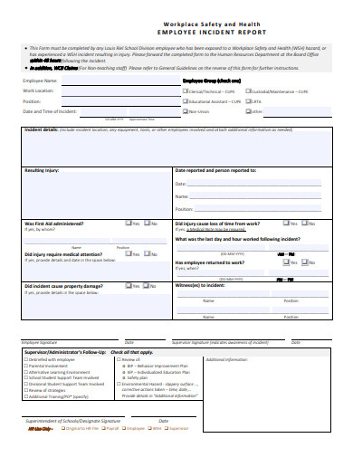 Employee Incident Report - 12+ Examples, Format, Pdf | Examples