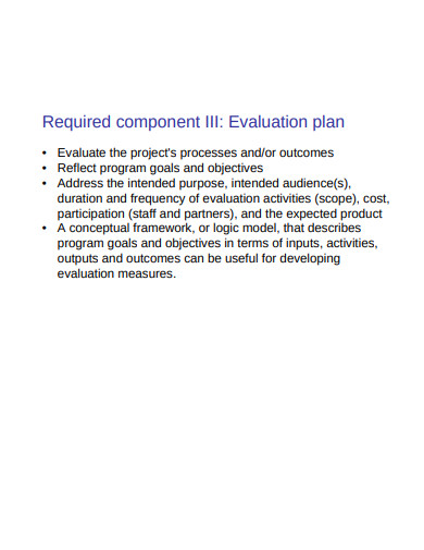 evaluation plan presentation