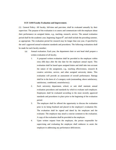 Faculty Evaluation - 18+ Examples, Format, Pdf | Examples