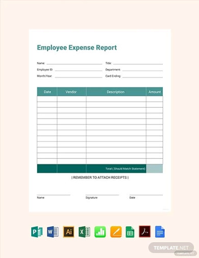 free employee expense report template