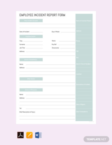 free employee incident report template
