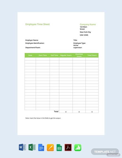 Free Employee Time Sheet Template from images.examples.com