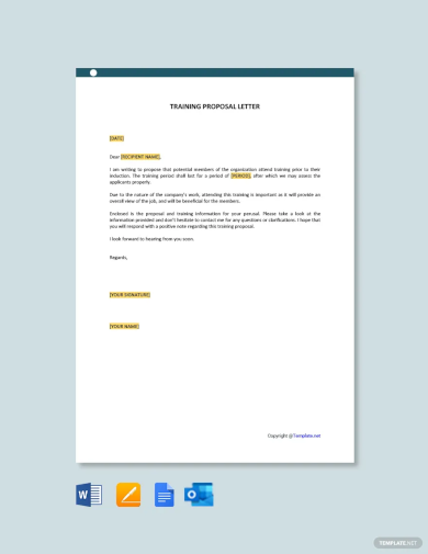 free training proposal letter template
