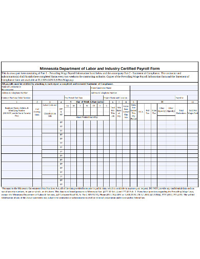 industry certified payroll form