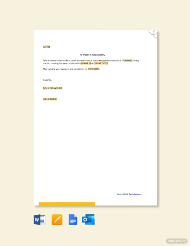 Training Letter - 31+ Examples, Format, Sample | Examples
