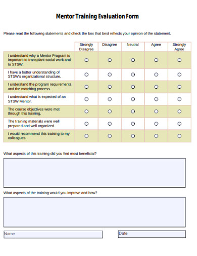 Training Evaluation Form - 21+ Examples, Format, Pdf | Examples