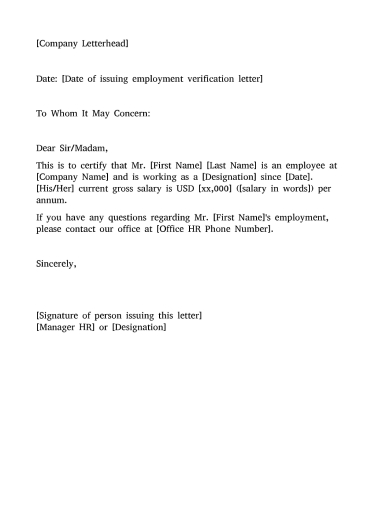 Employment Verification Letter For Mortgage from images.examples.com