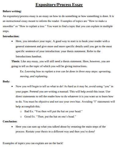 explaining a process examples