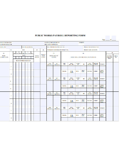 public works payroll reporting form