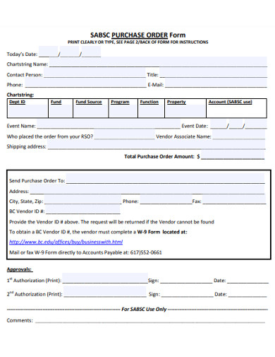 purchase order form in pdf