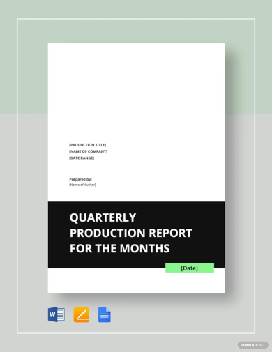 quarterly production report template