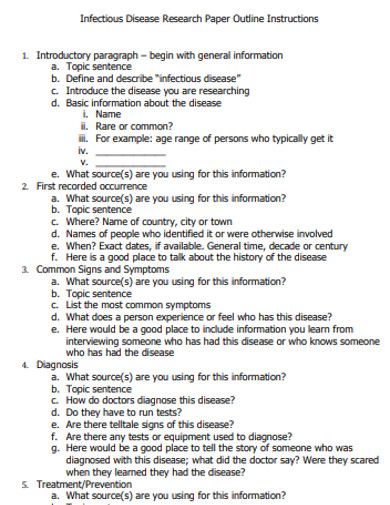 research paper outline format