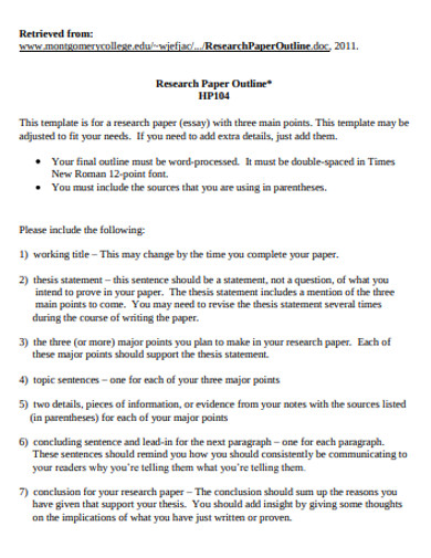 research paper outline in pdf