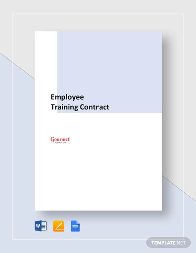 restaurant employee training contract template