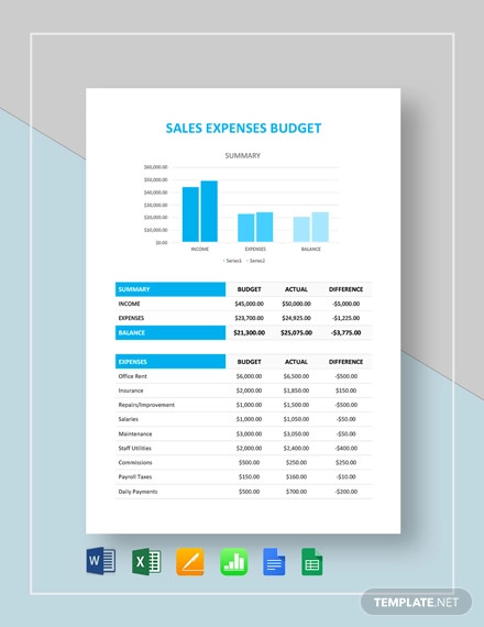 Expense Budget Examples - 14+ Templates in Google Docs, Google Sheets ...