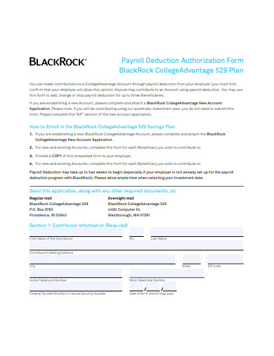 sample payroll deduction authorization form