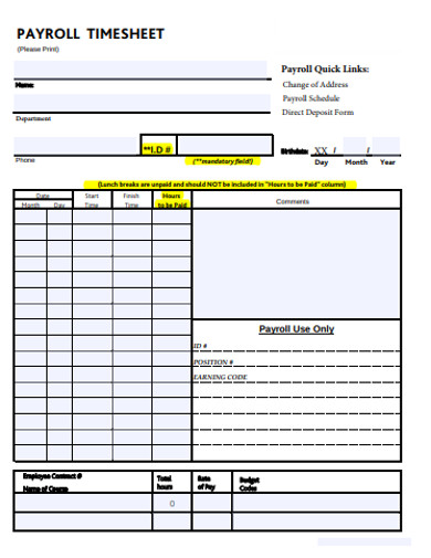 sample payroll timesheet example
