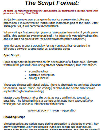 script writing essay
