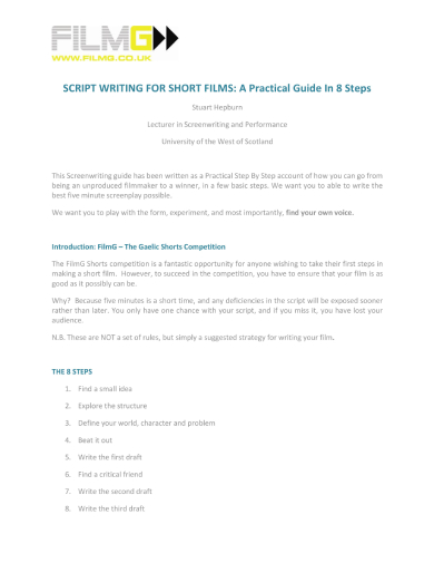 Scriptwriting - 22+ Examples, Format, How to Start, Pdf