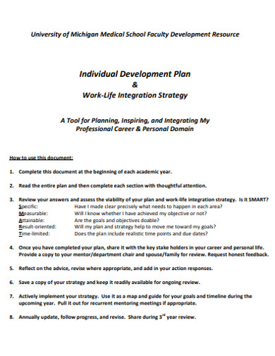 Simple Individual Devolopment Plan