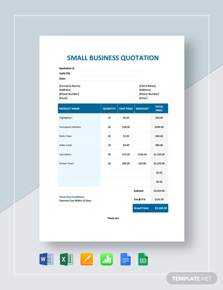 Small Business Quotation Template1
