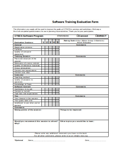 software training evaluation