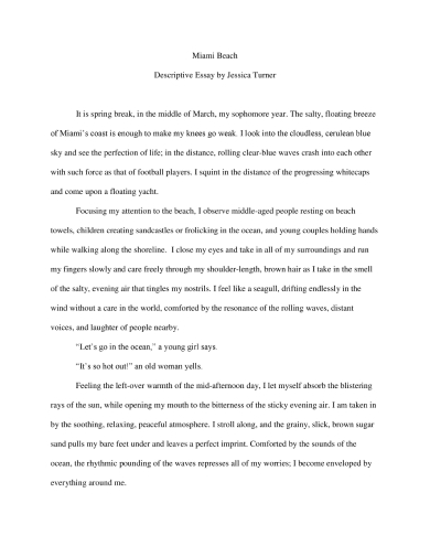 Descriptive Essay Examples 27 Samples In PDF DOC Examples