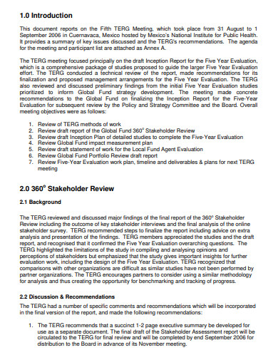 Technical Evaluation Summary Report