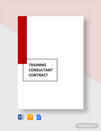 training consultant contract template