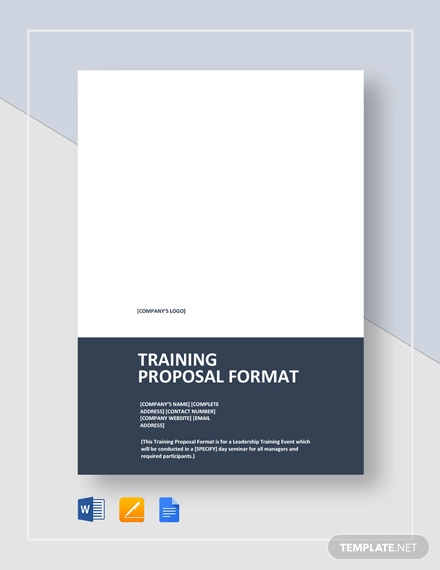 Training Proposal Format Template