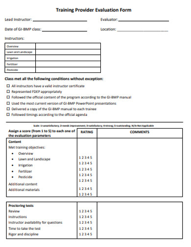 Training Evaluation Form - 21+ Examples, Format, Pdf | Examples