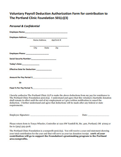 Payroll Authorization Form - 18+ Examples, Format, Sample | Examples