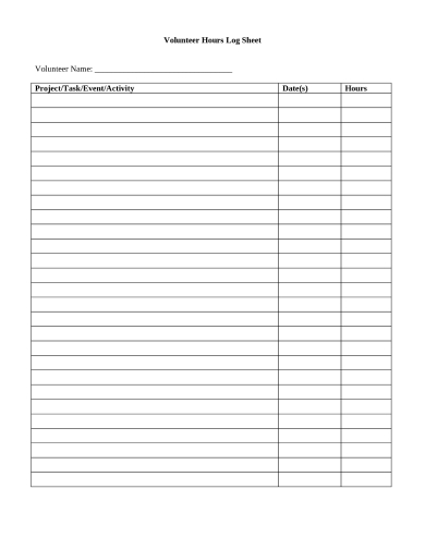 Volunteer Hour Sheet Template from images.examples.com