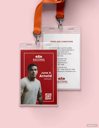 Association ID Card Format Template