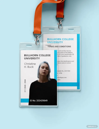 College ID Card Format Template