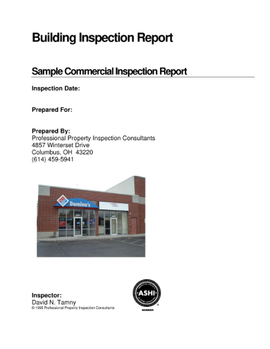commercial building inspection report