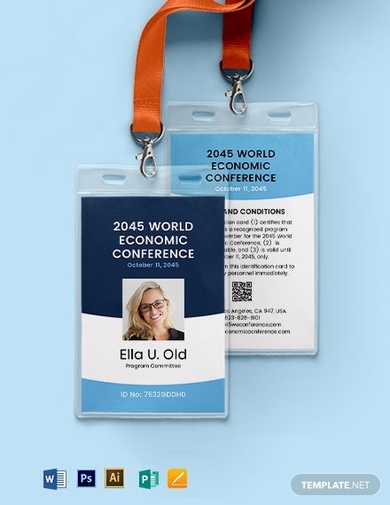 conference event id card template